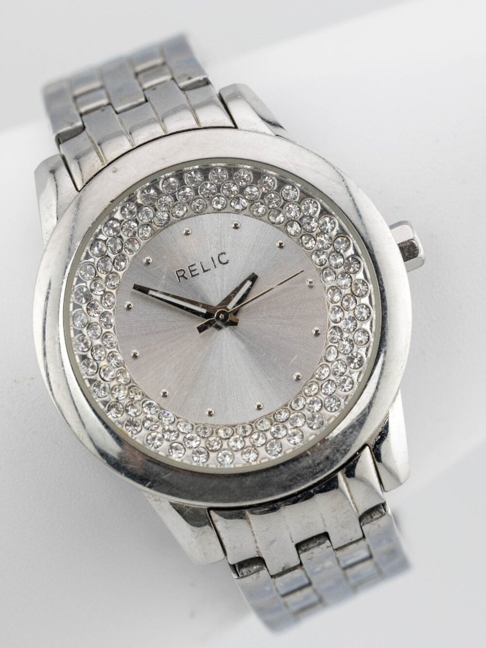 Relic ZR34236 All Stainless Steel Quartz Analog Women's Watch New Battery